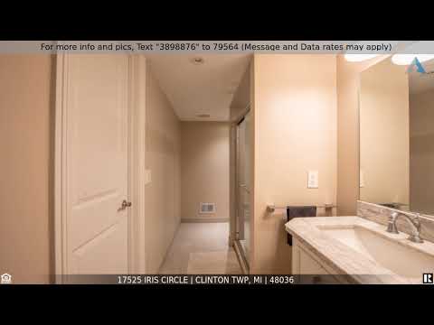 17525 Iris Circle, Clinton Twp, MI home video tour