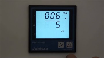 Stroomtrafo-verhouding instellen op Janitza UMG96S, UMG96RM