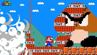 Super Mario Bros. but When Anything Mario Touches Turns To TNT!...