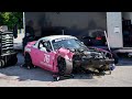 June sprints 2022 spec miata crash 76 pink car pov