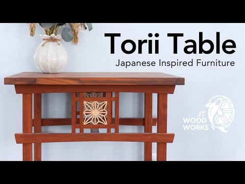 Torii Gate Inspired End Table - Japanese Woodworking