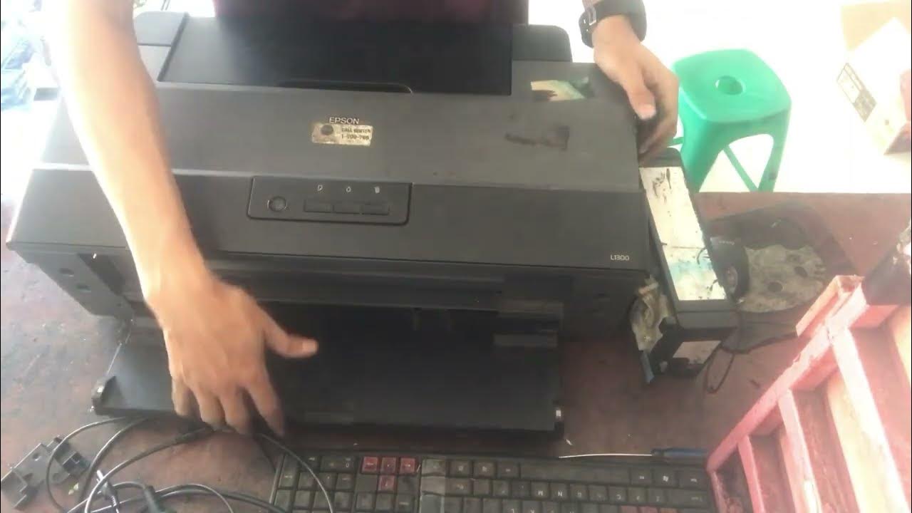 Epson L1300 cara cepat mengganti karet roll penarik kertas epson A3 L1300 YouTube