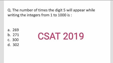 The number of times the digit 5 will appear while writing the integers from 1 to 1000 is