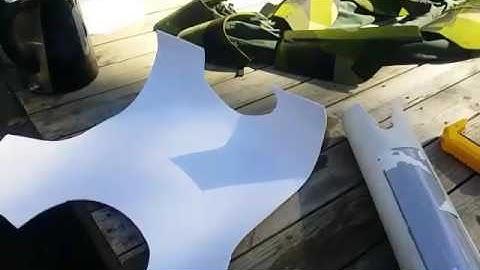 DIY mandalorian armor with sintra/PVC part 2 working on the backplate