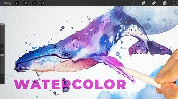 [Procreate] EASY Colorful Whale Watercolor Tutorial & Brushes