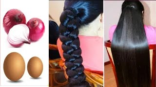 How To Grow Long and Thicken Hair Faster With Onion \& Egg\/Magical Hair Growth Treatment