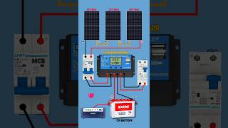 How to Install Solar System at Home ☀️ | Solar   Electricity   Battery Setup #Shorts #solargarden