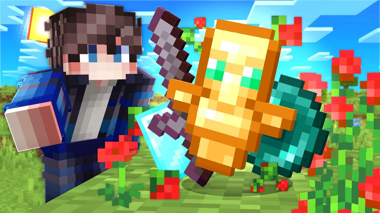 花から最強アイテムがドロップする世界で100人の敵を倒せ！！【Minecraft】【マイクラ】