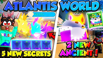 😱NEW ATLANTIS WORLD 1/80M *Got New ANCIENT & 4 DRAGON Secret Pets* Update 9 Mining Simulator⚡