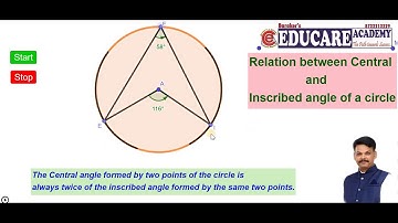 Circles | Central and inscribed angles of a circles | relation | geogebra | by  shashi Baraker
