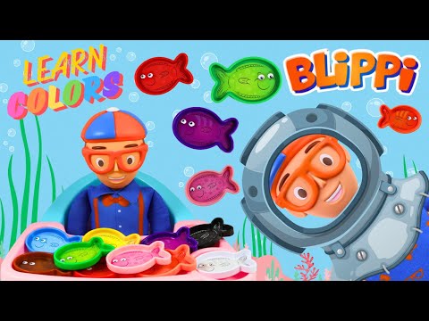 Видео: Blippi Learning Colors Activity with Fun Fish Bowl Color Matching Playset | Learning Kids Toy Video!