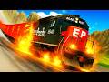 Overheated Brakes Freight Trains High-Speed Derailments ✅ BEAMNG.Drive STREAM