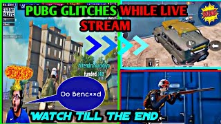 STREAMERS FACE GLITCHES IN PUBG MOBILE WHILE LIVE STREAM !! GAME GLITCH AND THEIR REACTION !! PUBG
