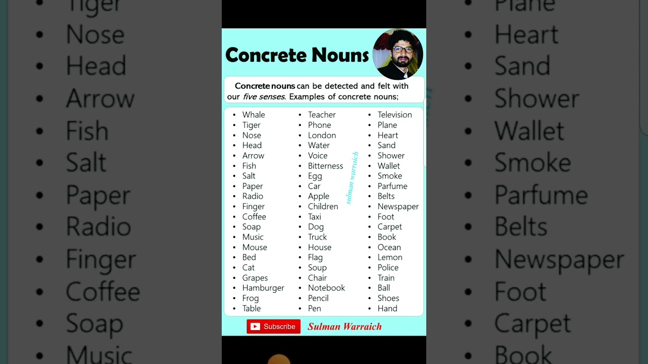 Concrete Nouns| 