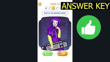 Tricky Quiz Brain Out Puzzle LEVEL 92 Whos is the masked man (ANSWER KEY) Gameplay Walkthrough