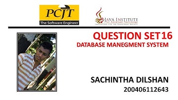 Question Set 16 | DBMS | JAVA INSTITUTE