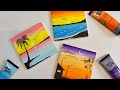 3 Paintings for beginners || 3 mini canvas paintings part 15 || aesthetic paintings