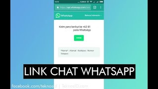 Cara Membuat Link Klik Untuk Chat WhatsApp Langsung Ke Chat Pribadi Tanpa Aplikasi screenshot 1