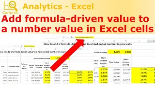 Famous How to add a formula-driven value to a hard coded number in your cell value Wealth