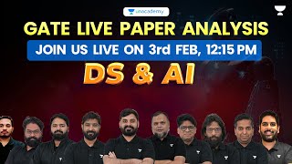 GATE Exam Live Paper Analysis | DS & AI | By India's Best DS & AI Team