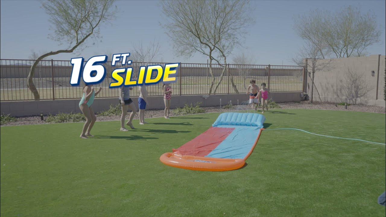 H2OGO!® TSUNAMI SPLASH RAMP™ DOUBLE SLIDE (2022) YouTube