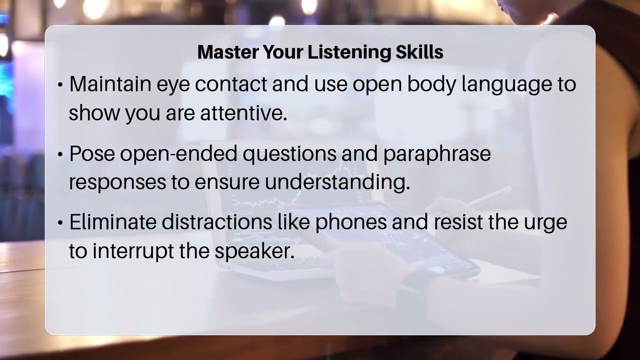 How To Actively Listen At Networking Events?