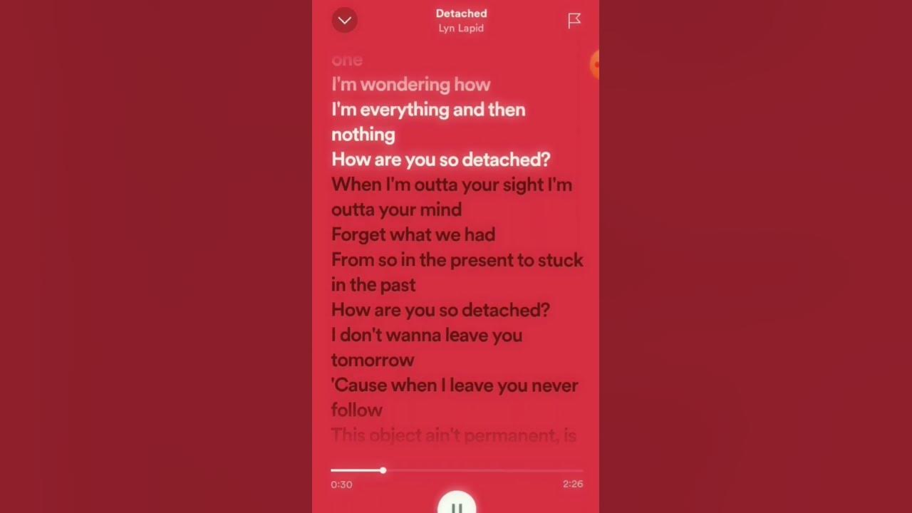 Detached by Lyn Lapid on Spotify #shorts