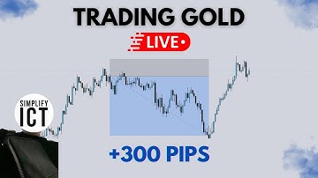 Live Day Trading Gold Using Simple ICT Concepts (300 Pips Profit)