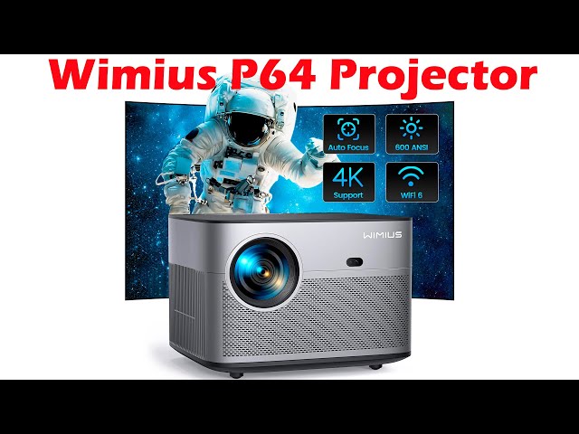 Wimius P64 Projector Native 1080P Full HD 500 ANSI 15000L 4K Supported WIFI  6 Bluetooth Projector 