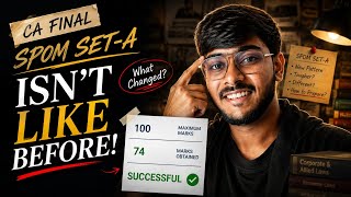 Information Spom Set A Law | I Scored 74/100 in my 3rd attempt | CA Final  Guide