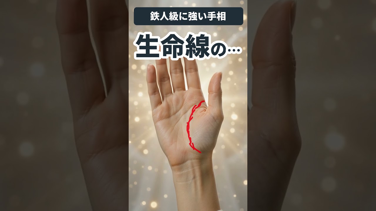 【手相】120歳まで現役！？病気を跳ね返すほど生命力が強い人の「鉄人線」