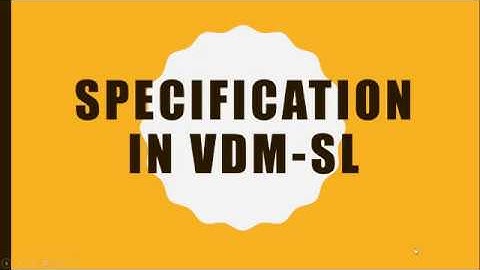 VDM-SL formal methods in software engineering lecture 5