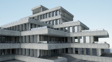 Modular Brutalist Building Vol. 2 | UE5 | Unreal Engine