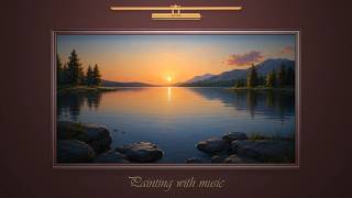 𝗕𝗲𝗮𝘂𝘁𝗶𝗳𝘂𝗹 𝟰𝗞 𝗦𝘂𝗻𝘀𝗲𝘁 𝗟𝗮𝗸𝗲 | Multicolored Frame Lighting | TV Art Screensaver + Emotional Guitar Solo screenshot 3