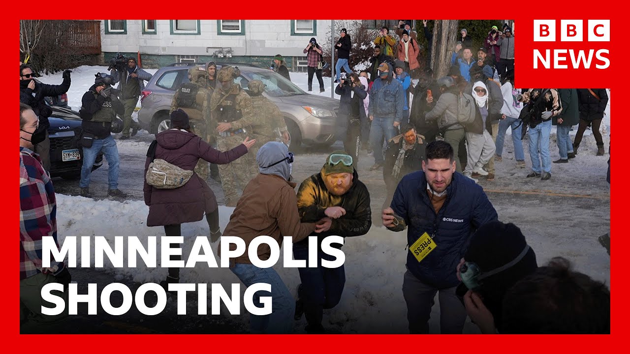 Protests held in Minneapolis after woman shot dead by US immigration agent | BBC News