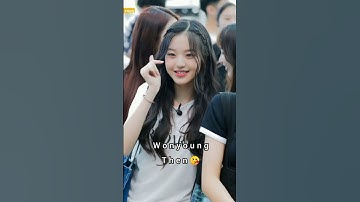 Wonyoung now vs then #kpop#wonyoung#ive#izone#shorts