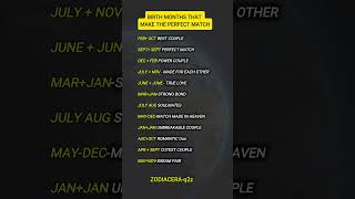 Birth Month Matches That Make the Perfect Couples #zodiac #zodiacsigns #astrology #horoscope #tarot