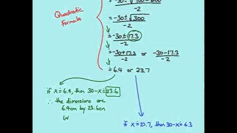 6.5 - Solving Problems Using Quadratic Equations I
