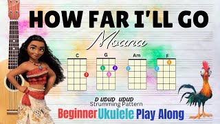 Download lagu How Far I'll Go - Easy Ukulele Play Along (Reggae Cover)