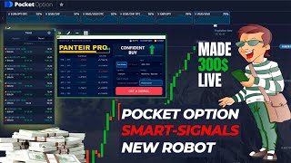 ? POCKET OPTION TRADING ROBOT |  +300$ IN LIVE  | STRATEGY 2023 WITH BEST SIGNALS - PANTEIR PRO 2 ?