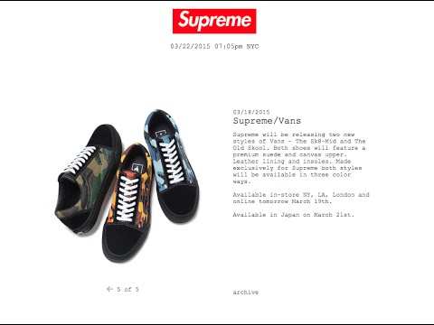 vans old skool supreme camo