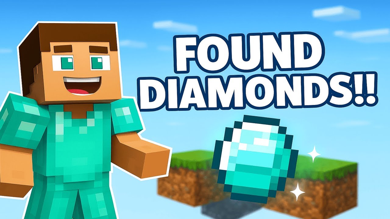 I Finally Found DIAMONDS in My One Block World! (Insane Luck!) - YouTube