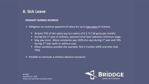Chapter 8: Sick leave by Briddge Legal & Finance