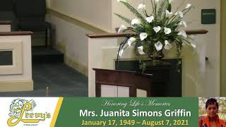 Mrs. Juanita Simons Griffin - August 14, 2021- Leevy's Funeral Home Livestream