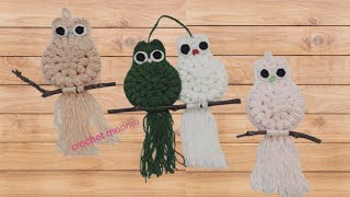 كروشيه من الخيوط الزائدة استفادي في عمل بومة كيوت لتزين وتعليق جدران منزل crochet owl