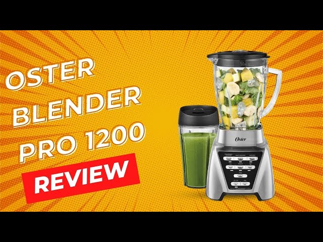 Oster Blender | Pro 1200 with Glass Jar 24-Ounce Smoothie Cup Brushed Nickel