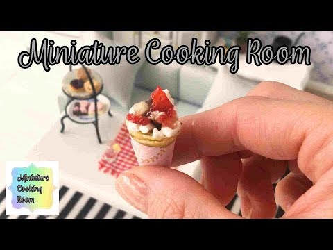 ミニチュア料理 #49【Crape/クレープ】食べられる Miniature cooking Edible Minifood ASMR
