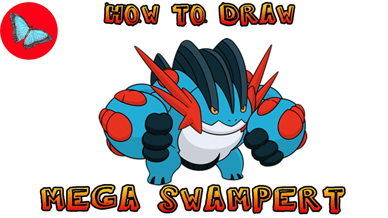 Tutorial de Desenho Mega Swampert + Ash + Cena do Anime