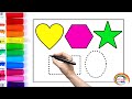 2d Shapes Drawing with names for kids and toddlers | Shapes and colors, Educational video | Mimakidz