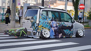【搬入】今年もとんでもない数の痛車がお台場にやってきた!痛車天国2024